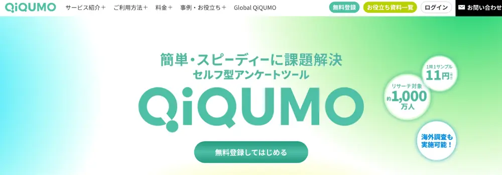 webアンケートツール　QiQumo